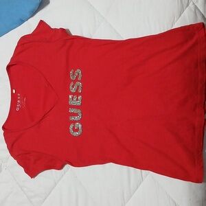 GUESS Red Short Sleeve Top